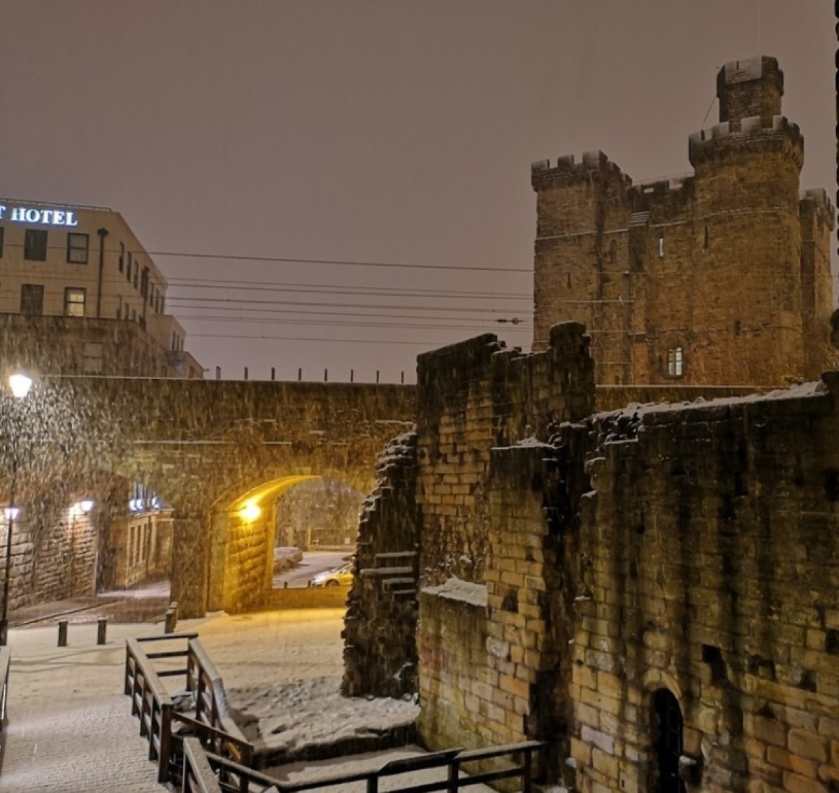 Newcastle Castle In Winter